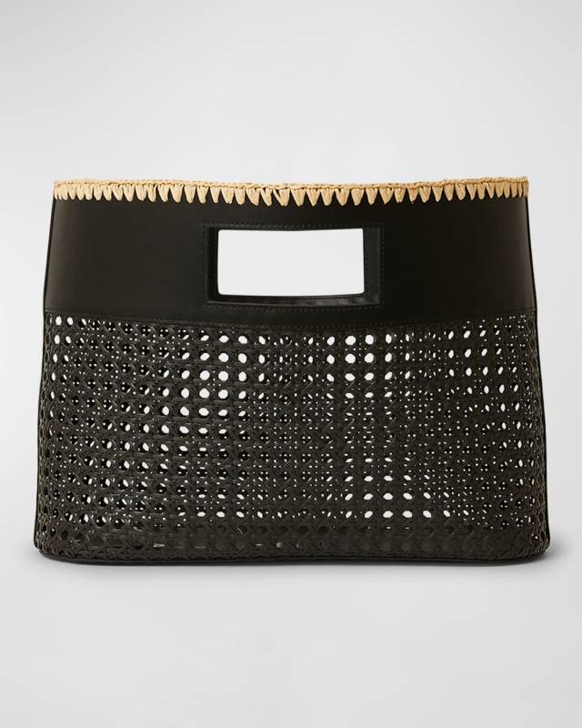 Ellie Small Woven Top-Handle Bag